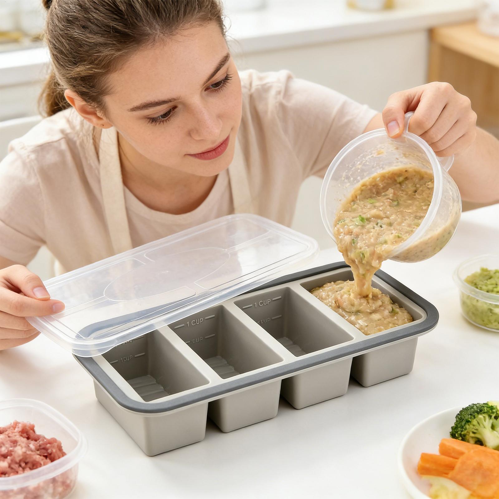 Meal Prep Template - Silicone vriesvormpjes, makkelijk te ontvormen, voor