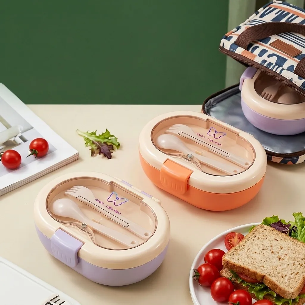 Meal Prep Or Prep Meal - Draagbare plastic lunchbox voor kinderen, lekvrij,
