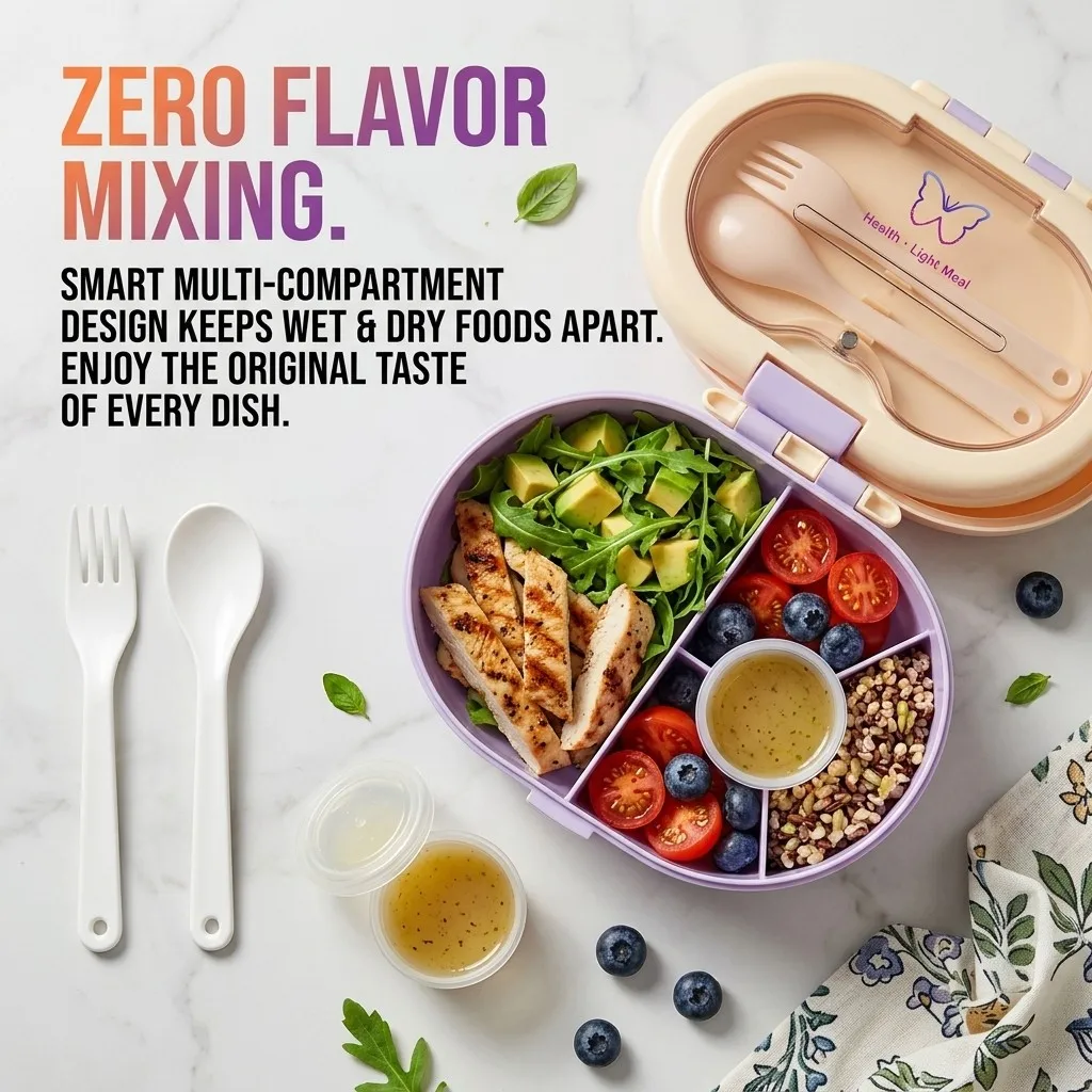 Plastic Bento Box met vakken,  - Meal Prep Or Prep Meal recensie en prijs