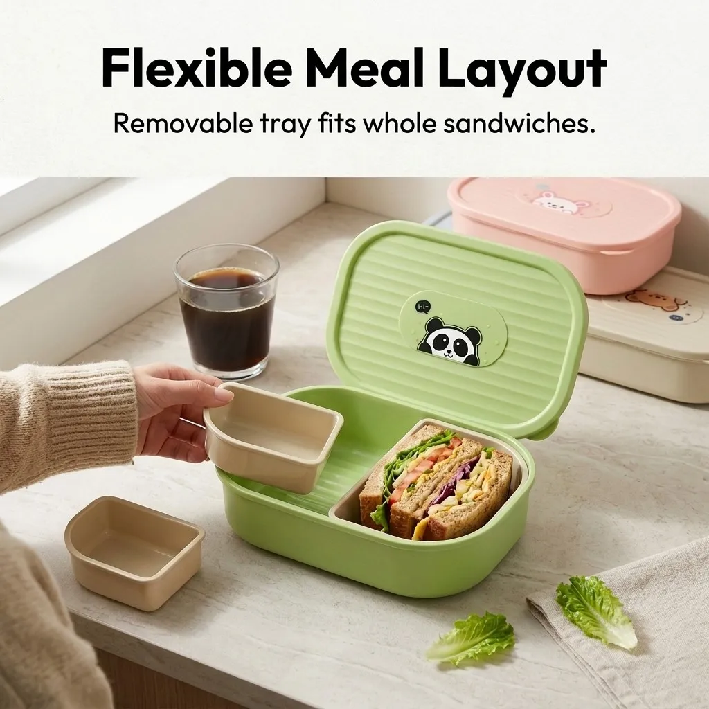 Kinder Bento Lunchbox met Deks - Meal Prep Or Prep Meal recensie en prijs
