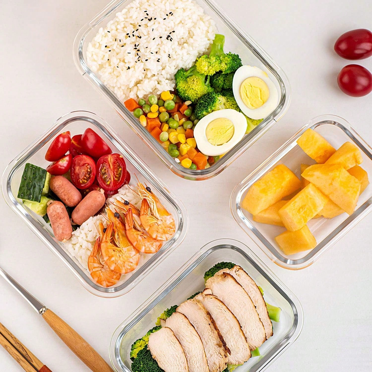 10-delige glazen voorraaddozen - Meal Prep Kitchen recensie en prijs